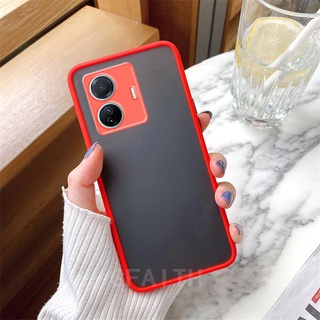 2022 เคสโทรศัพท์ VIVO T1 5G Snapdragon SDM778G Vivo T1X 4G New Luxury Skin Feel Hard Case PC Matte Transparent Camera Lens Protection Back Cover เคส VivoT1 VIVOT1X