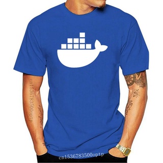 [S-5XL] เสื้อยืดผ้าฝ้าย พิมพ์ลายโลโก้ Docker ขนาดใหญ่ 6xl สําหรับผู้ชาย 2022