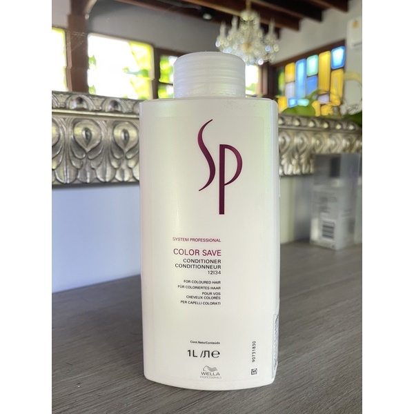 คอนดิชันเนอ์ดูแลสีผม  Wella SP system professional color save conditioner 1000ml.พร้อมฝาปั้ม