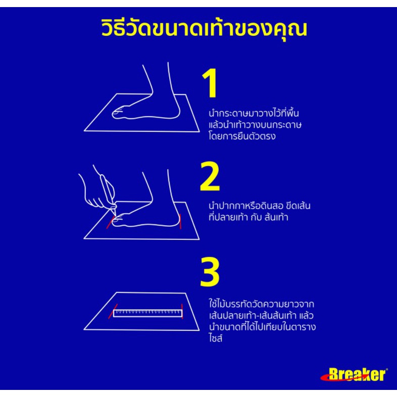 💸ลด65.-ใส่โค้ดTHIKWX1N💸รองเท้าผ้าใบนักเรียน Breaker รุ่น BK4P [สีดำ น้ำตาล ขาว]