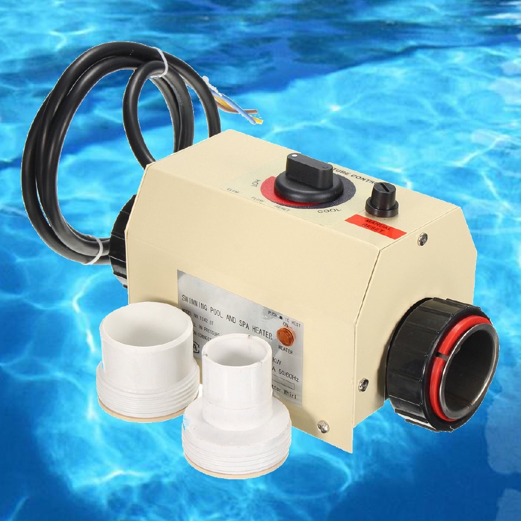 220V 3KW Swimming Pool SPA Hot Tub Electric Water Heater Thermostat 50//60Hz