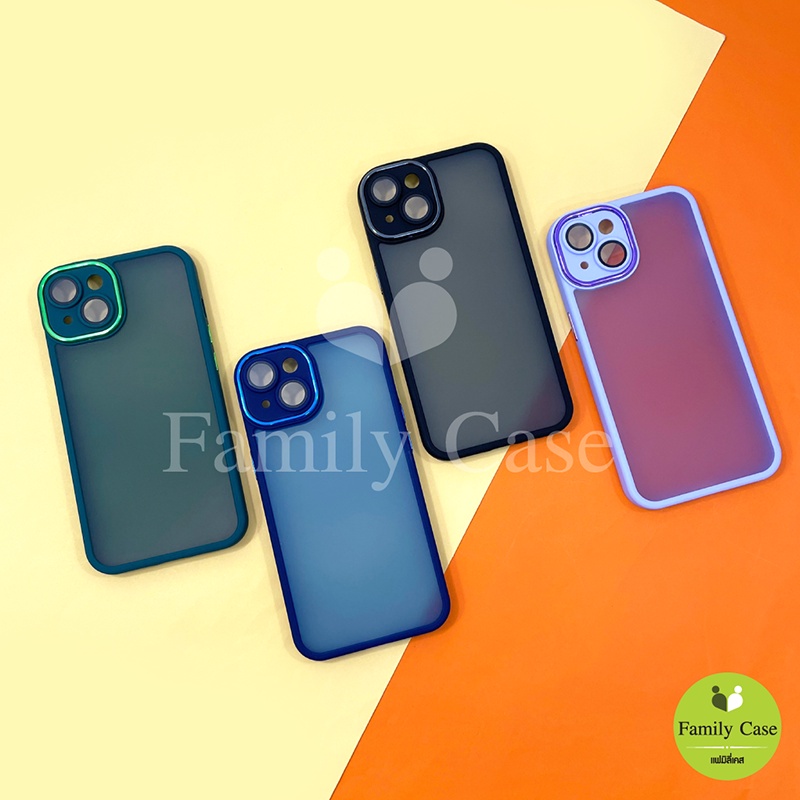 Vivo Y20/Y12s/Y12a/Y20s/Y20a/Y3s/V23 5g/V23E 5g/Y30/Y50/V25 5g/Y02s เคสขอบสีหลังขุ่นกันเลนส์กล้อง ขอบสี เลนส์เงา #8