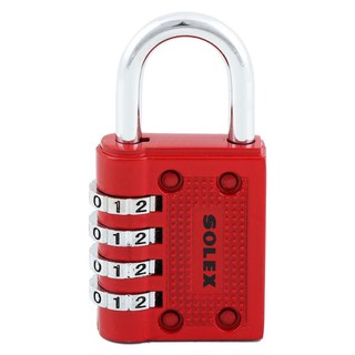 กุญแจรหัส SOLEX C44 40 MM สีแดงCOMBINATION PADLOCK SOLEX C44 40MM RED