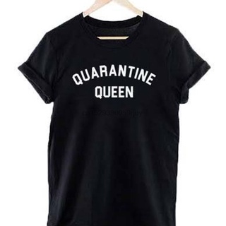 เสื้อยืดผ้าฝ้ายพิมพ์ลายแฟชั่น เสื้อยืดแขนสั้น พิมพ์ลาย Quarantine Queen KR154 สไตล์คลาสสิก สําหรับผู้ชาย