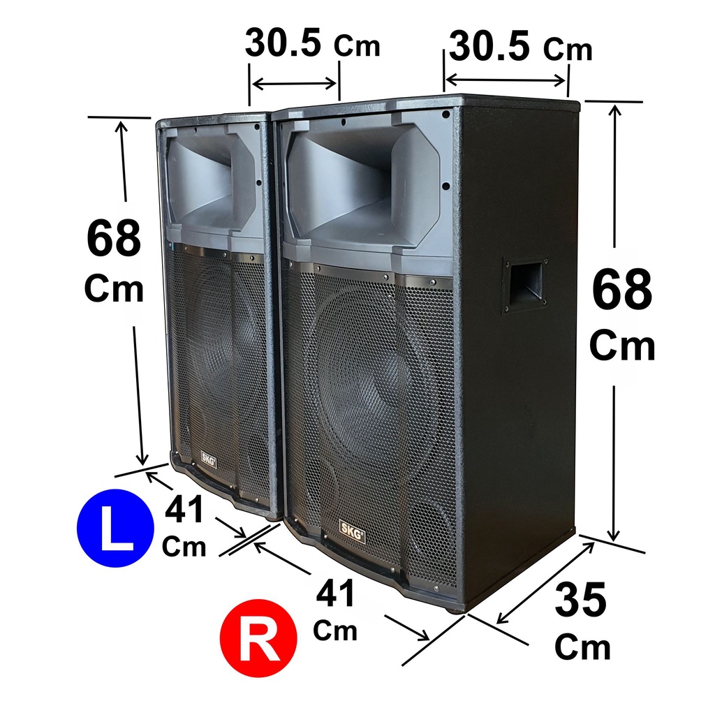 SKG ลำโพงตั้งพื้น ลำโพงขนาด 12 นิ้ว 100W RMS เบสแน่นๆ รุ่น AV-8113 PA -1 (สีดำ) ขายเป็นคู่ ซ้าย-ขวา