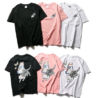 พร้อมส่ง 2020ss RIPNDIP ผลิตภัณฑ์ใหม่หีสำหรับเอวนวดแขนสั้นคู่สตรีแฟชั่นแฟชั่นเสื้อยืดฤดูร้อนเสื้อยืด [M-XL]