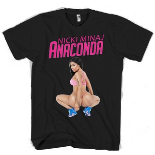 เสื้อยืดคอกลมใหม่ เสื้อยืด ผ้าฝ้าย 100% พิมพ์ลาย Nicki Minaj Anaconda Man สุดฮา ของขวัญ สําหรับผู้ชายS-5XL