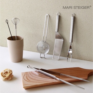 MARI STEIGER Profi คอลเลกชัน 304 เครื่องครัวสแตนเลส Series ครัว Turner Whisk Stirrer แหนบแยกไข่