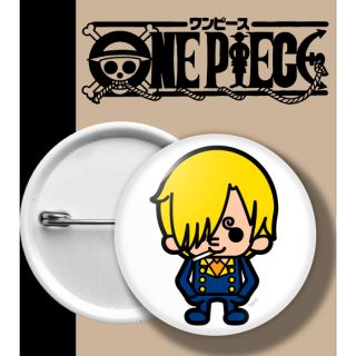 ONEPIECE BADGE เข็มกลัด วันพีช ซันจิ พื้นขาว SANJI