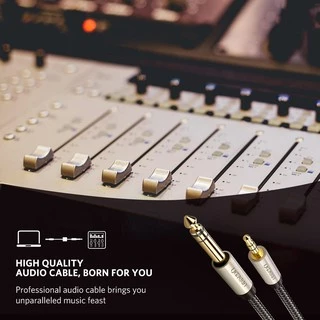 UGREEN รุ่น AV127 แจ๊คต่อสัญญาณ AUX 3.5mm to 6.35mm Aux Adapter Cable สายยาว 1-5 เมตร