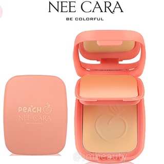 (แท้) Nee Cara Peach Pressed Powder 6g นีคาร่า พีช เพรส พาวเดอร์ แป้งพัฟ คุมมัน N611