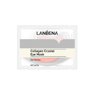 LANBENA Collangen Crystal Eye Mask แผ่นมาส์กคอลลาเจน บํารุงรอบดวงตา ต่อต้านริ้วรอย 3 ชิ้น