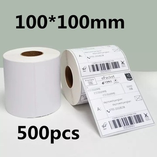 สติกเกอร์ กระดาษความร้อน 100x100 Label Barcode Sticker ใบปะพัสดุ สติ๊กเกอร์