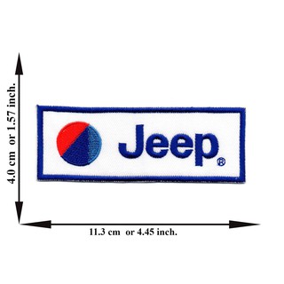 ตัดรีด ตัวรีดติดเสื้อ อาร์มปัก ติดเสื้อปัก ปักเสื้อ DIYลาย JEEP สีขาว