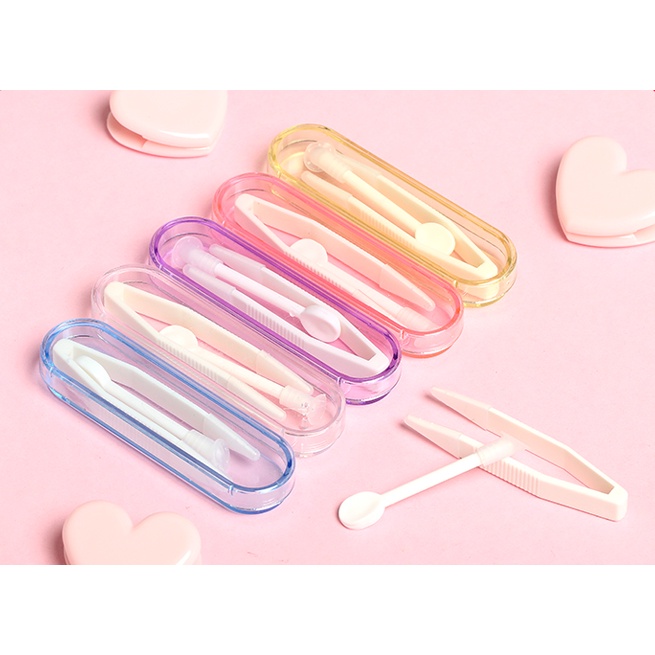 สินค้าราคาถูก ที่คีบคอนแทคเลนส์ ที่คีบไม้ ที่คีบเลนส์ + ตัวดูดเลนส์ + กล่องอุปกรณ์เสริม