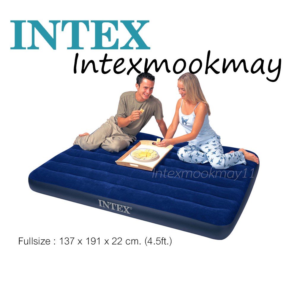 Intex 64758 / 68758 / ที่นอนเป่าลม สีน้ำเงิน ขนาด 4.5 ฟุต