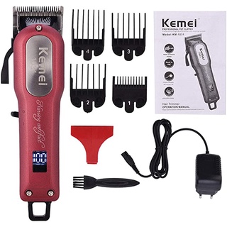 แบตตเลียนตัดผม ชาร์จไร้สาย KEMEI Hair Clippers cut hair machine for men,Electric Professional Powerful Cordless Hair Tri