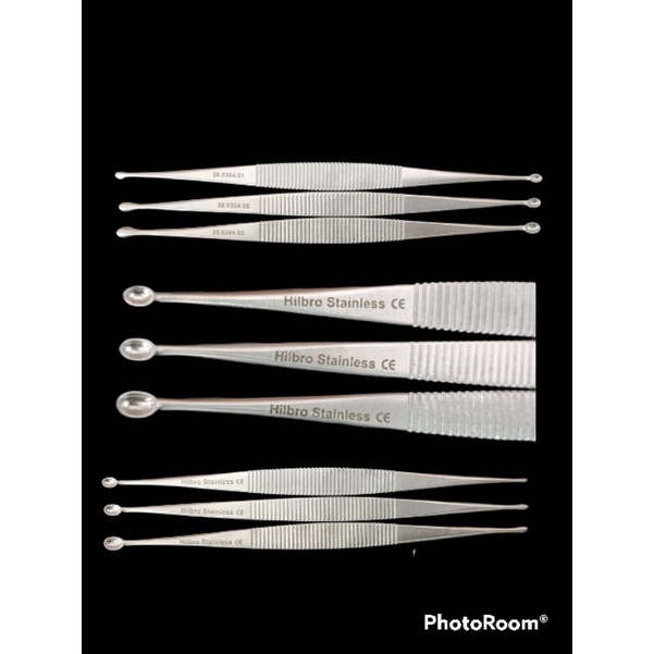 28.0364.XX - WILLIGER BONE SPOON มี 3 ขนาด , คิวเร็ทขูดแผ.ล 2 ด้าน HILBRO