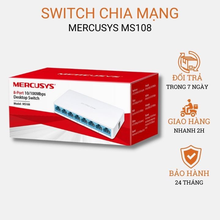 ของแท้ 24 เดือน Mercusys MS108 8-port 10/100Mbps switch-ZTech