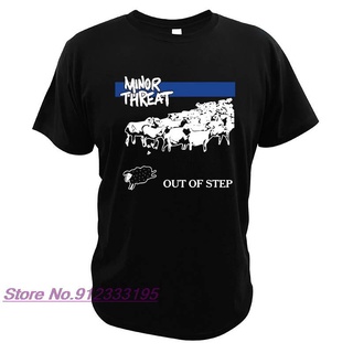 คอลูกเรือเสื้อยืดพรีเมี่ยม พิมพ์ลายอัลบั้ม Out Of Step Minor Threat สไตล์พังก์S-5XL