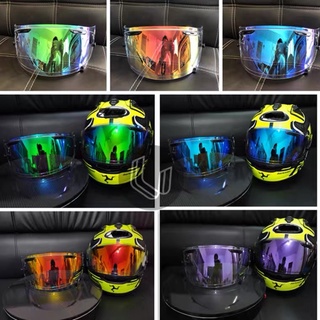 เลนส์หมวกกันน็อค ชุบไฟฟ้า ป้องกันหมอก สีแดง สีม่วง สําหรับ ARAI RX7X XD NE0 RX-7X