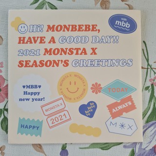 [พร้อมส่ง] ดีวีดีเบื้องหลัง Monsta X 2021 Seasons Greetings Hi! Monbebe, Have a Good Day Making DVD