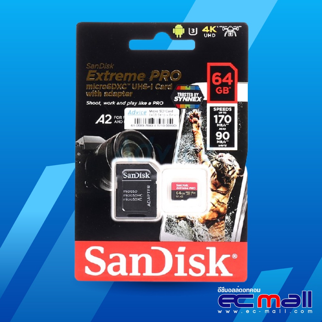 Sandisk Micro SD 64GB Card Extreme Pro (170MB/s 90MB/s)