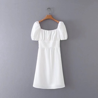 [𝗣𝗥𝗘-𝗢𝗥𝗗𝗘𝗥]🕊Colum dress เดรสกระโปรงระบาย เว้าเอวด้านหลังพร้อมผูกโบว์