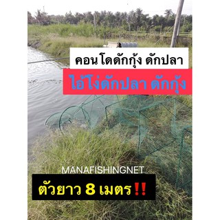 ถูกสุด‼️ยาวสุด 8 เมตร‼️ ดักปลา ดักกุ้ง #ตาข่ายดักปลา #ไอ้โง่ #ลอบ #ไซดักปลา #ไซดักกุ้ง #ไอ้โง่จีน