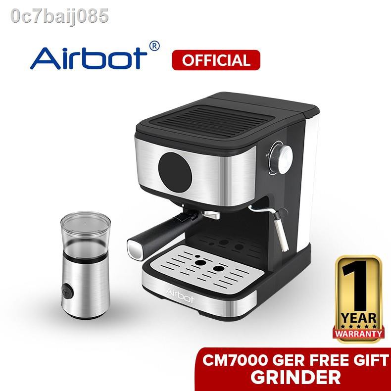 ☈▥Airbot CM7000 เครื่องชงกาแฟเอสเปรสโซ  Coffee Machine 20 บาร์ เครื่องตีฟองนมแบบปรับได้ แท้งค์น้ำแบบถอดได้ 1.5 ลิตร