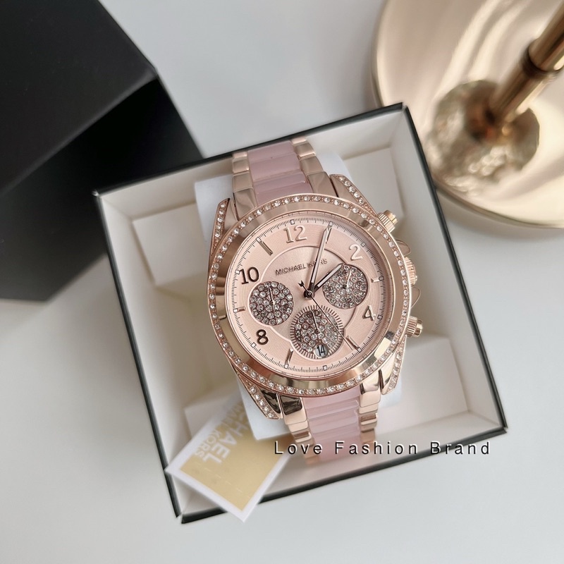 👑ผ่อน0%~แท้100%👑MK6763 Blair Rose Gold-Tone Watch นาฬิกา