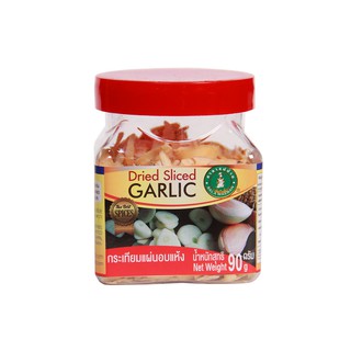 กระเทียมแผ่นอบแห้ง เครื่องเทศ 100% Dried Sliced Garlic 90 g