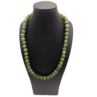 100% Natural Green Canadian Jade Beaded Necklace / Top High Quality Green Jade / Beautiful  reen Jade Necklace Jewelry.