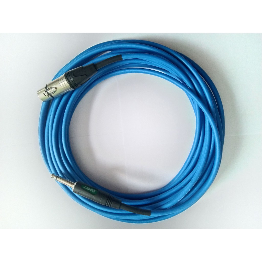 สายสัญญาณสายไมค์ MONO- XLR สายCable Stereo สีน้ำเงิน