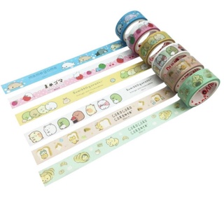 1ม้วน เทปกาว วาชิเทป WASHI TAPE ยาว5เมตร เทปตกแต่ง ลวดลายต่างๆ หน้ากว้าง 15มม. พร้อมกล่อง