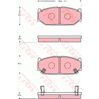 ผ้าดิสเบรคหน้า SUZUKI CIAZ 2014- SWIFT RS413 RS415 RS416 2005- SWIFT 2012- SWIFT 2017- GDB7691 TRW