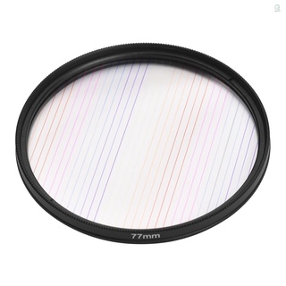 77mm Rainbow Streak Lens Filter Special Effects Anamorphic Optical Glass Filter for DSLR Cameras