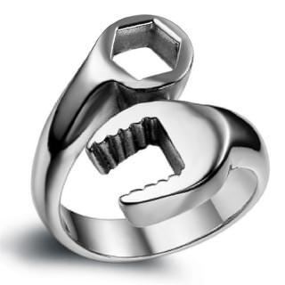 Mens Titanium Steel Wrench Rings Personalized Mens European and American Rings