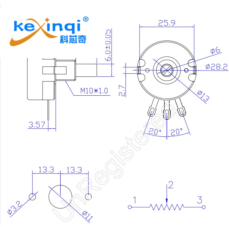 (1 ชิ้น) WTH118 Potentiometer 2W 1A 1K 2.2K 4.7K 10K 22K 47K 100K 470K 1M DIY ชุดอะไหล่ ราคา ถูกที่สุด ดีลบีเคเค แกลเลอรีภาพที่ 7