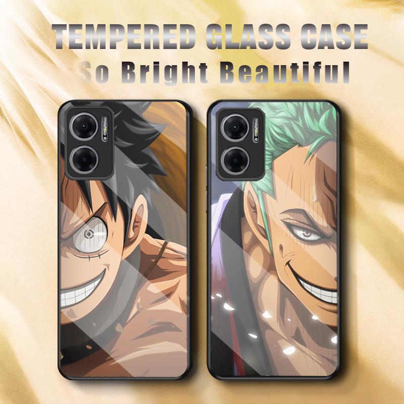 เคสโทรศัพท์ เรดมี XIAOMI Redmi 10 5G ฝาครอบกันกระแทกกระจกแข็ง One Piece อะนิเมะการ์ตูน 206