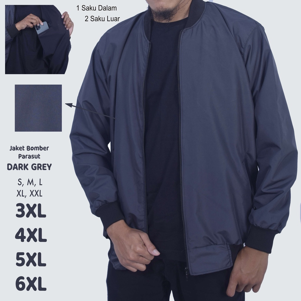 ชายร่มชูชีพรถจักรยานยนต์ Bomber Jacket จัมโบ้ขนาดใหญ่ SML XL XXL 3XL 4XL 5XL 6XL Parasite ราคา ถูกที่สุด ดีลบีเคเค แกลเลอรีภาพที่ 5
