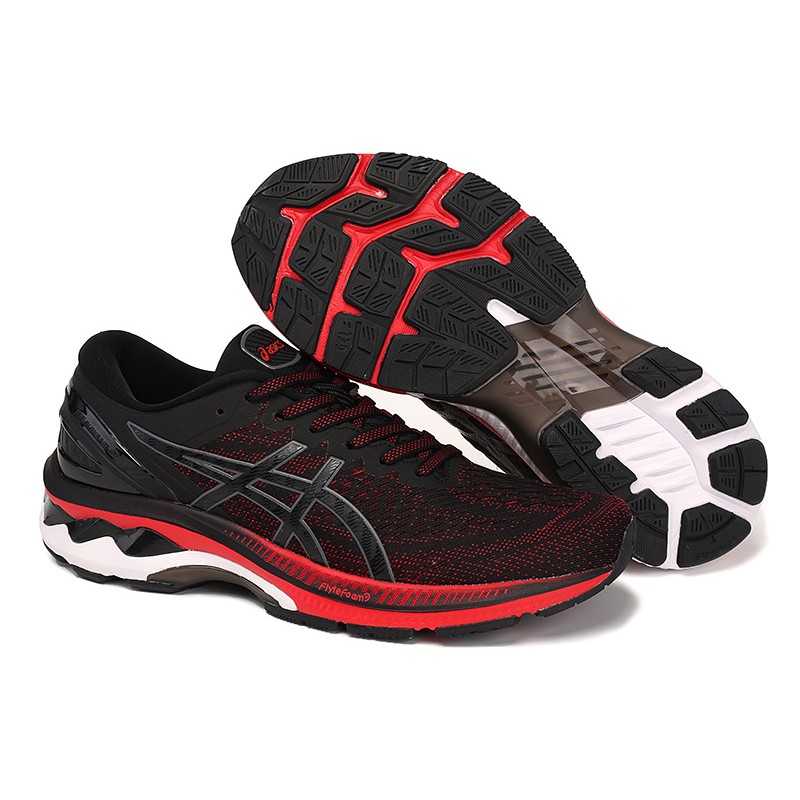 ASICS GEL-KAYANO 27 Men's Running Shoes Jogging Sneakers Black Red