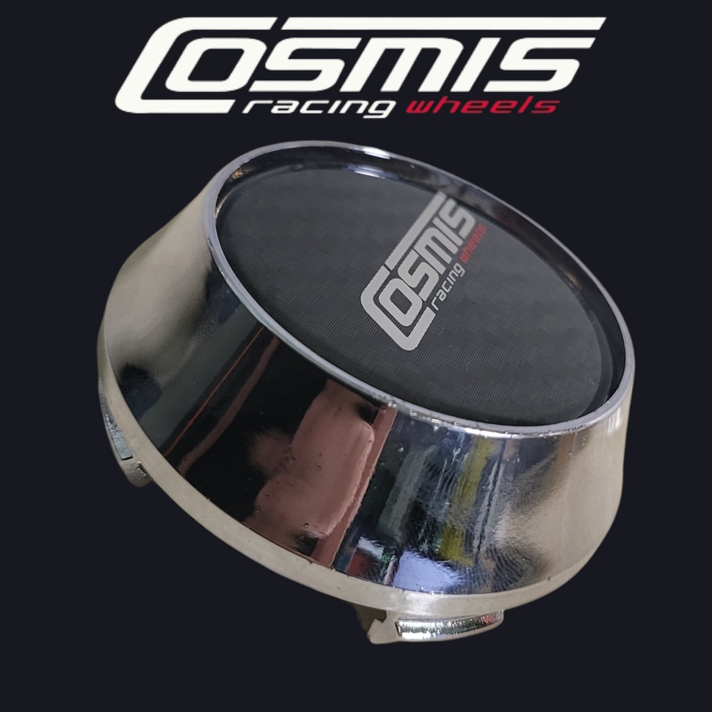 ฝาครอบดุมล้อ ดุมล้อ COSMIS คอสมิส สีโครเมียม ขนาด 62/68 mm. ++ ฟรีสปริงดันขา ฝาปิดดุม (ราคา 1ชิ้นและ4ชิ้น)