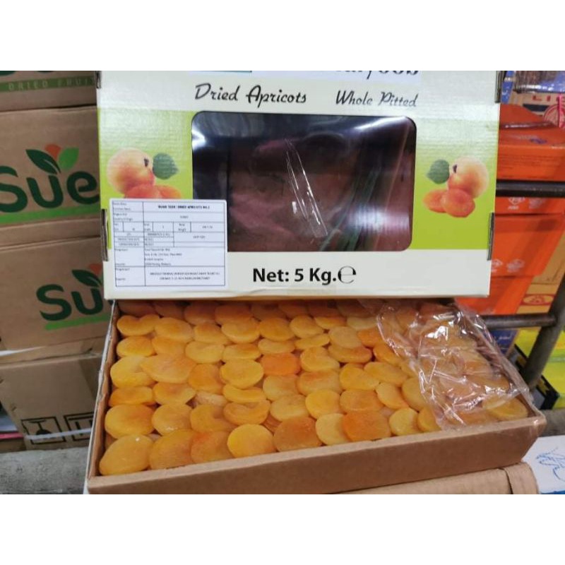 แอปปิคอทอบแห้ง เม็ดสวย นิ่ม ยกลัง 5 กก ราคาสุดคุ้ม นำเข้าจากตุรกี