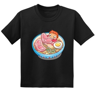 DRG 100%Cotton Miyazaki เสื้อยืด พิมพ์ลายการ์ตูนอนิเมะ Studio Ghibli Ponyo แฟชั่นฤดูร้อน สําหรับเด็กวัยหัดเดิน GKT5413