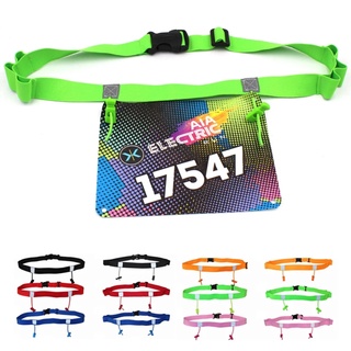 เข็มขัดติดเบอร์วิ่งพร้อมช่องใส่ Energy Gel  : BIB Race Number Belt with Energy Gel holder