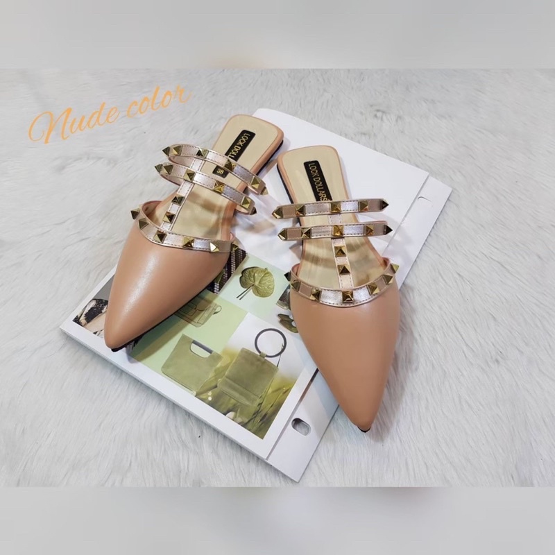 👠รองเท้าไซต์ใหญ่ วาเลนติ งานหรู 41-45 (ไม่มีส้น)