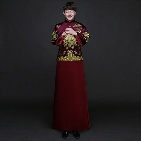 Wu Qilun Same Style Xiuhe Clothing Men's Chinese Wedding Dress Ancient Costume Clothes Groom Tang Suit