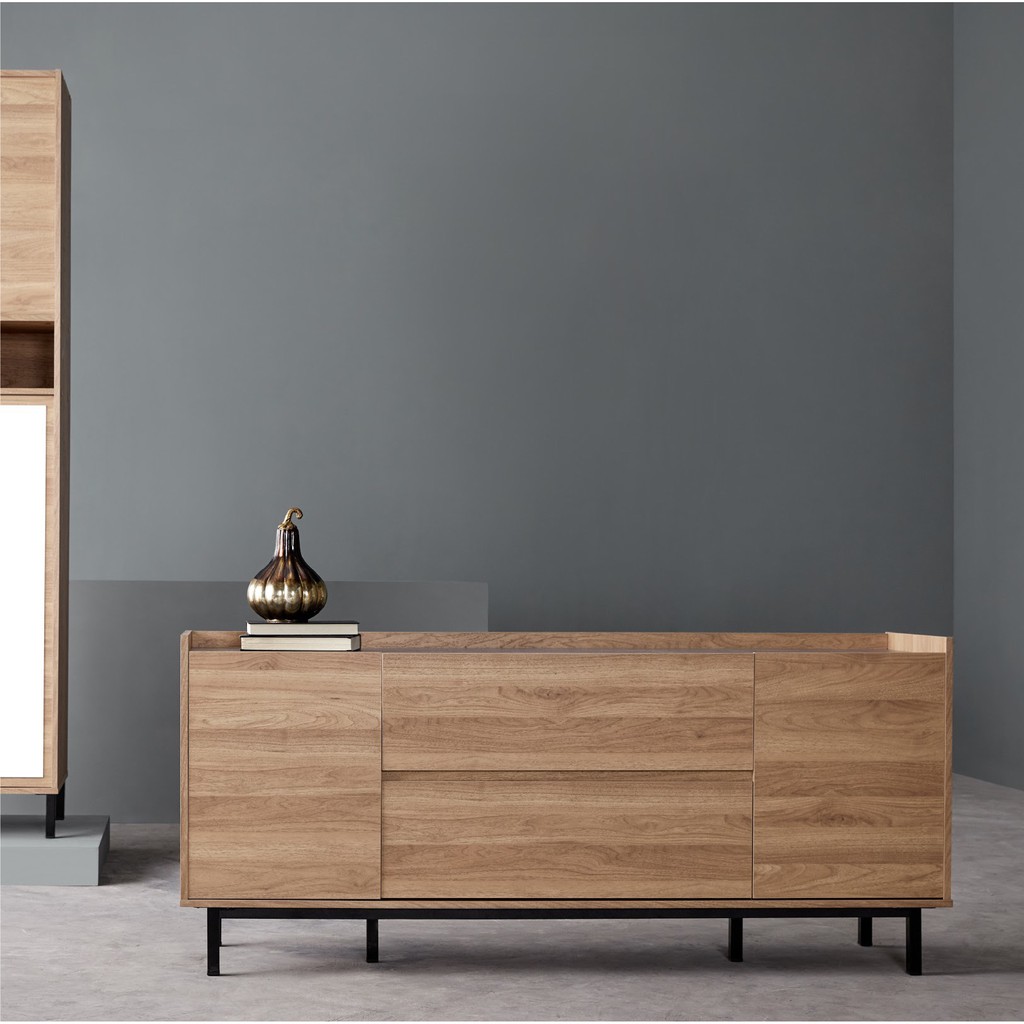 Inhome Furniture ชั้นวางทีวี 65 นิ้ว บานปิด Soft-Close W160xD40xH70.4 TV-1671 โต๊ะวางทีวี ตู้วางทีวี