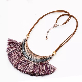 Tassel Necklace สร้อยคอพู่ สายเชือกชามัว